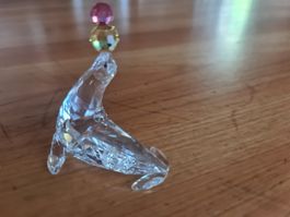 Swarovski Figur Seehund mit Ball Originalverpackt