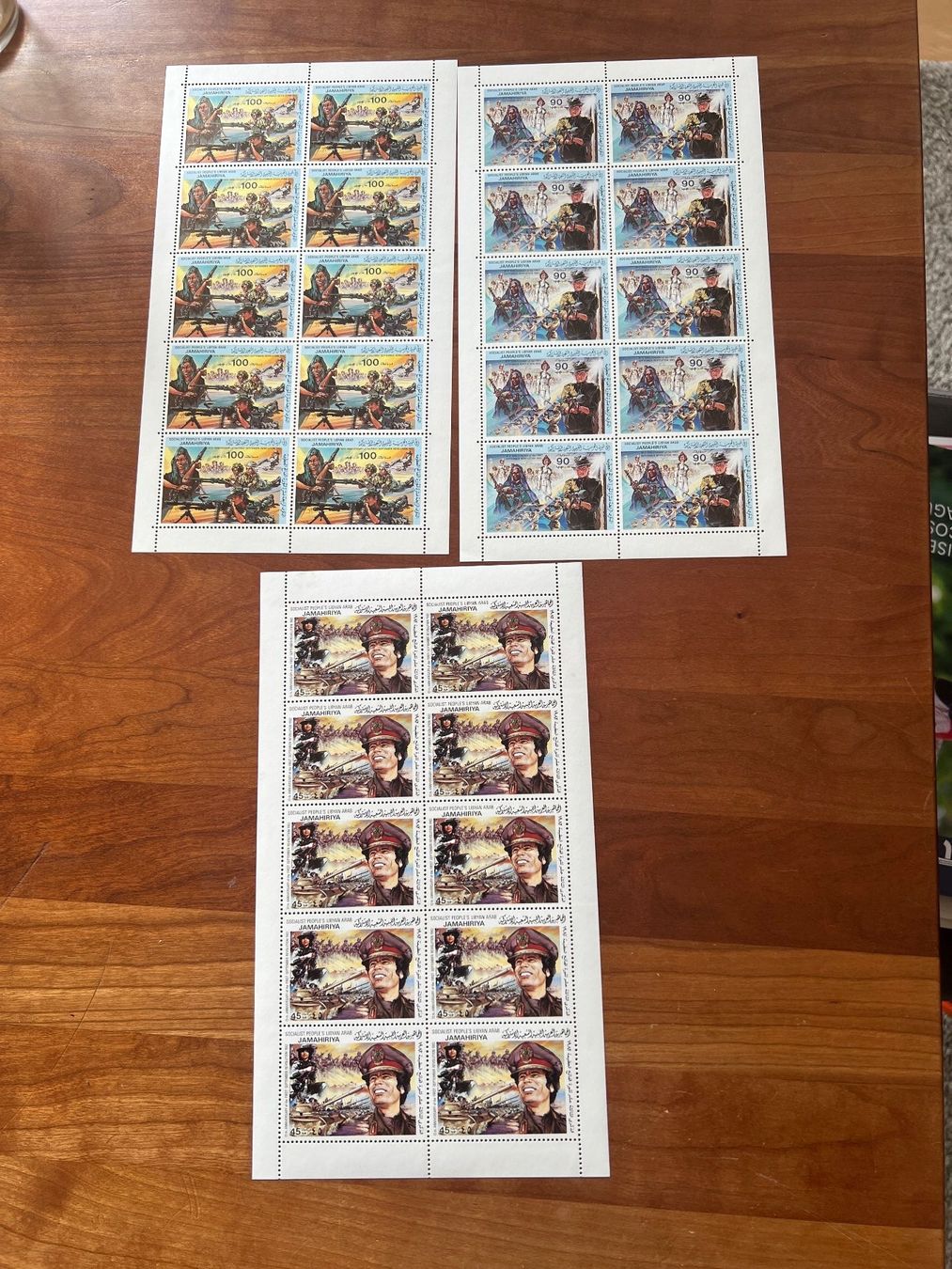 Tous les timbres: Lot Libya 1982  **  Bogen  (S39) – Neuf (Voir description) à Hinwil par Sidi4