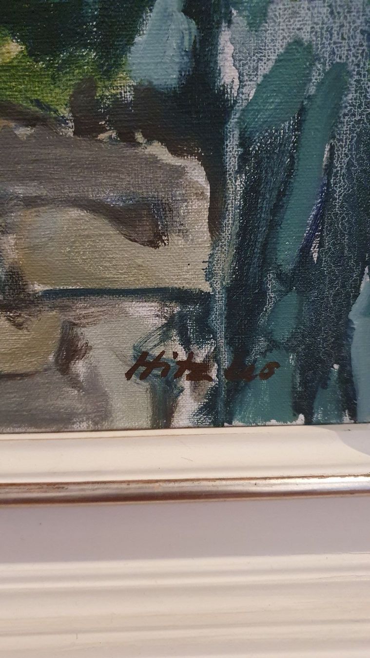 Gemälde: Leo Hitz 1918-2017 spitzen Werk – Gebraucht aus Fidaz von KunstsammlerGR60 4