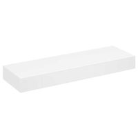 Étagère murale avec 1 tiroir MDF Blanc Rangement de livres/D