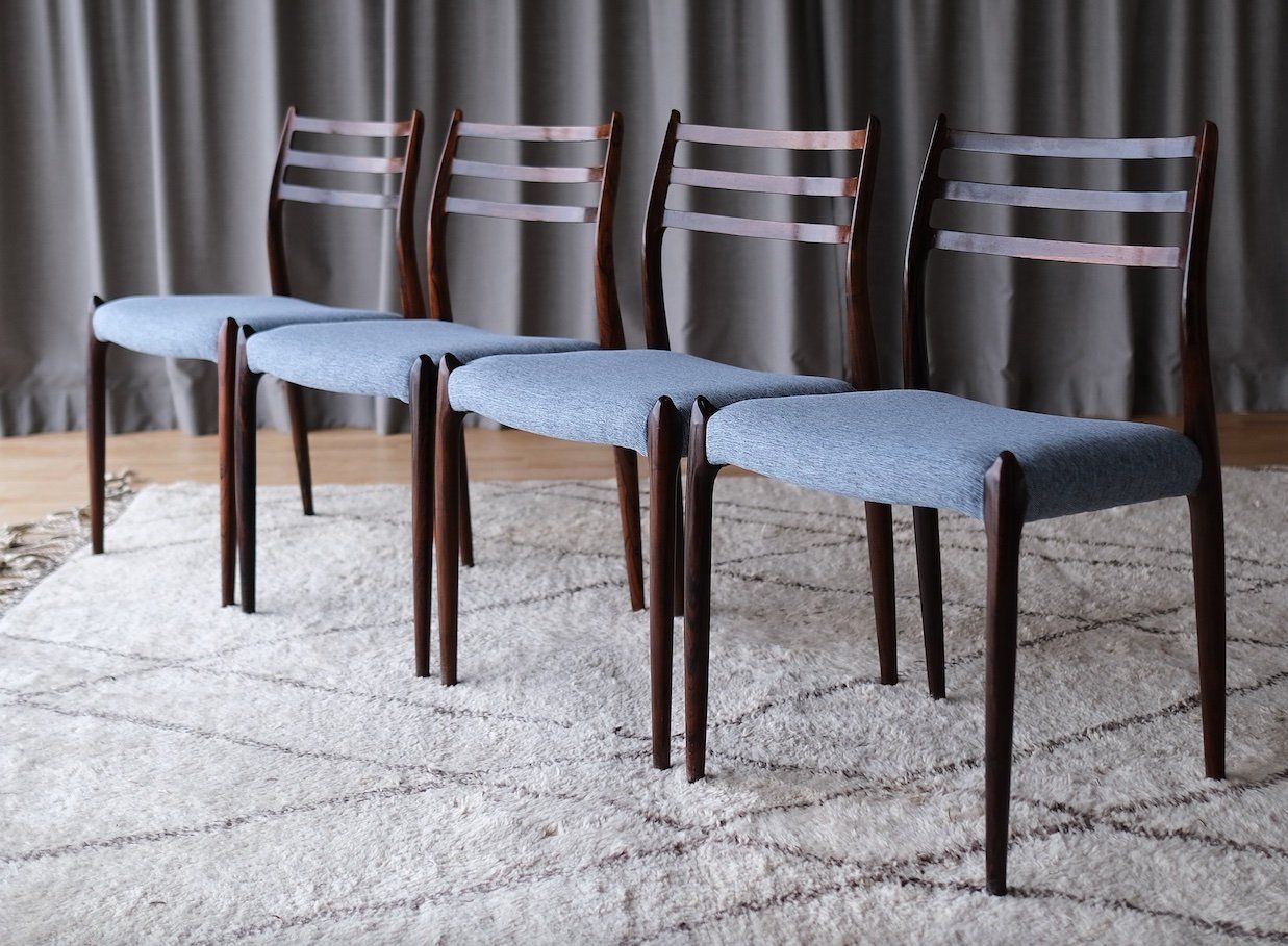 Stühle: 4 Niels Møller Chairs Model 78 Palisander – Gebraucht aus Bern von Zmodern_VIN