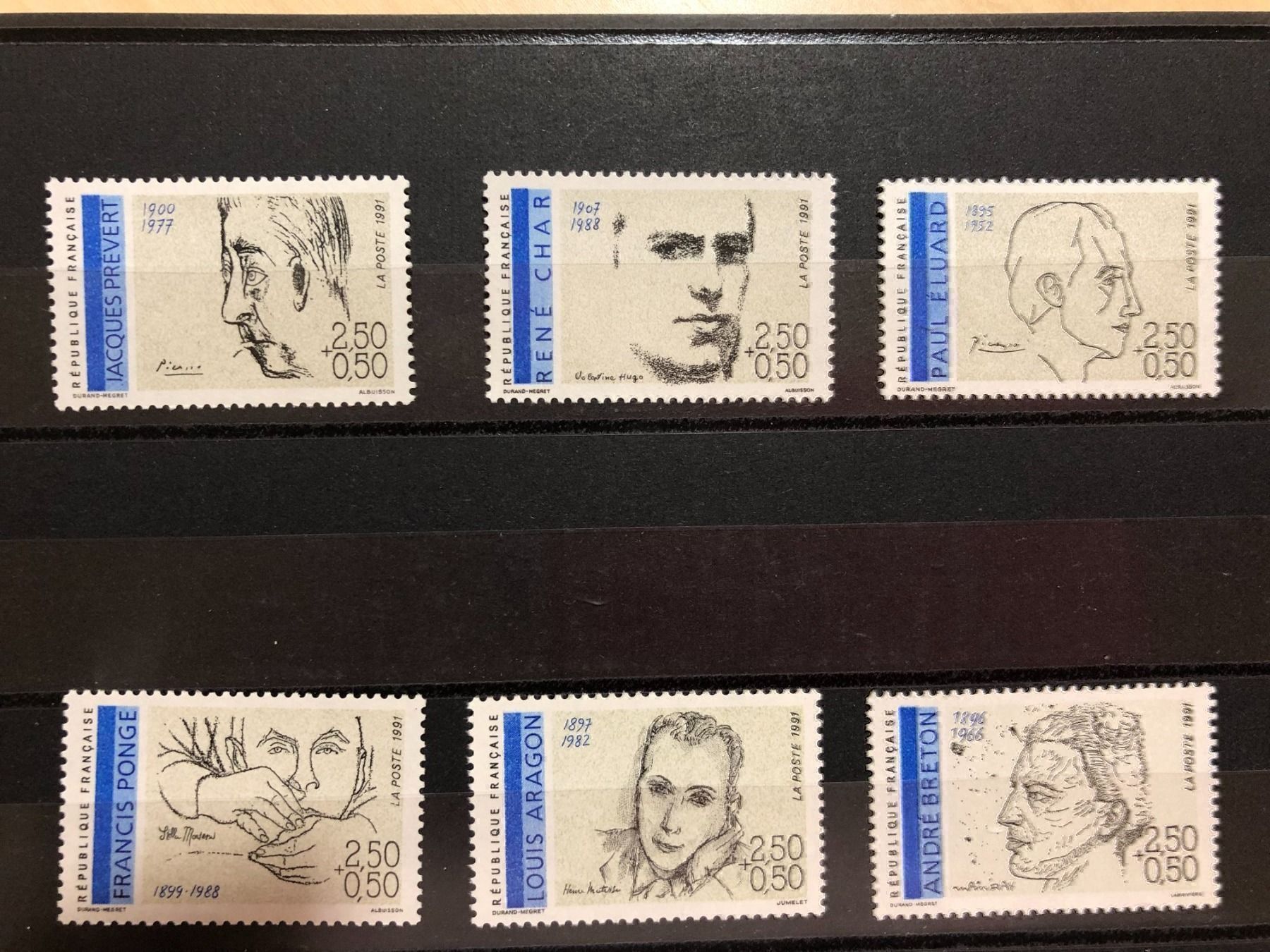 Tutti i francobolli: Série complète célébrités 1991 Neufs** – Nuovo e nell'imballaggio originale da Lausanne venduto da ffhoud