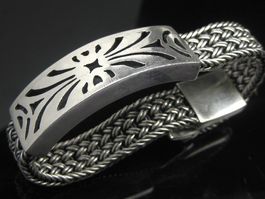 Vintage Armband geflochten Silber 925 / 51.2 g / ca. 18 cm