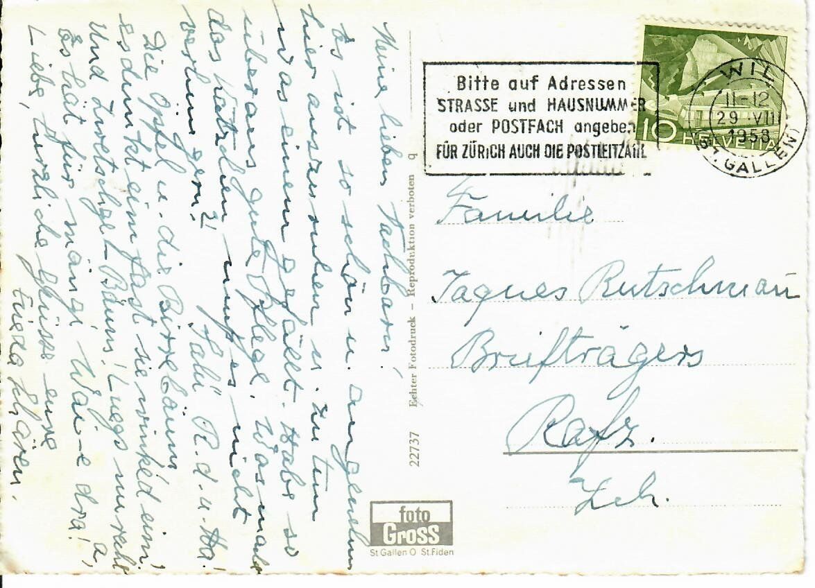 Cartoline postali: Wil SG – Usato da Hochdorf venduto da Ziegel-16 1