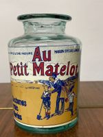 Vintage Werbeglas / Vorratsglas "Au Petit Matelot" 90er