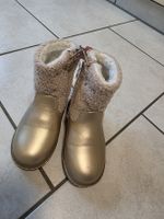 Kinder Winterstiefel goldfarben mit Plüsch neuwertig, Gr.24