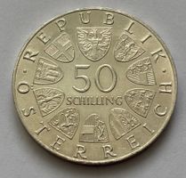 1 Münze 50 Schilling Österreich Nationalbank 1966 silber 900
