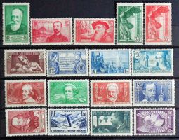 FRANCE 1936+1937: Lot de timbres neufs *