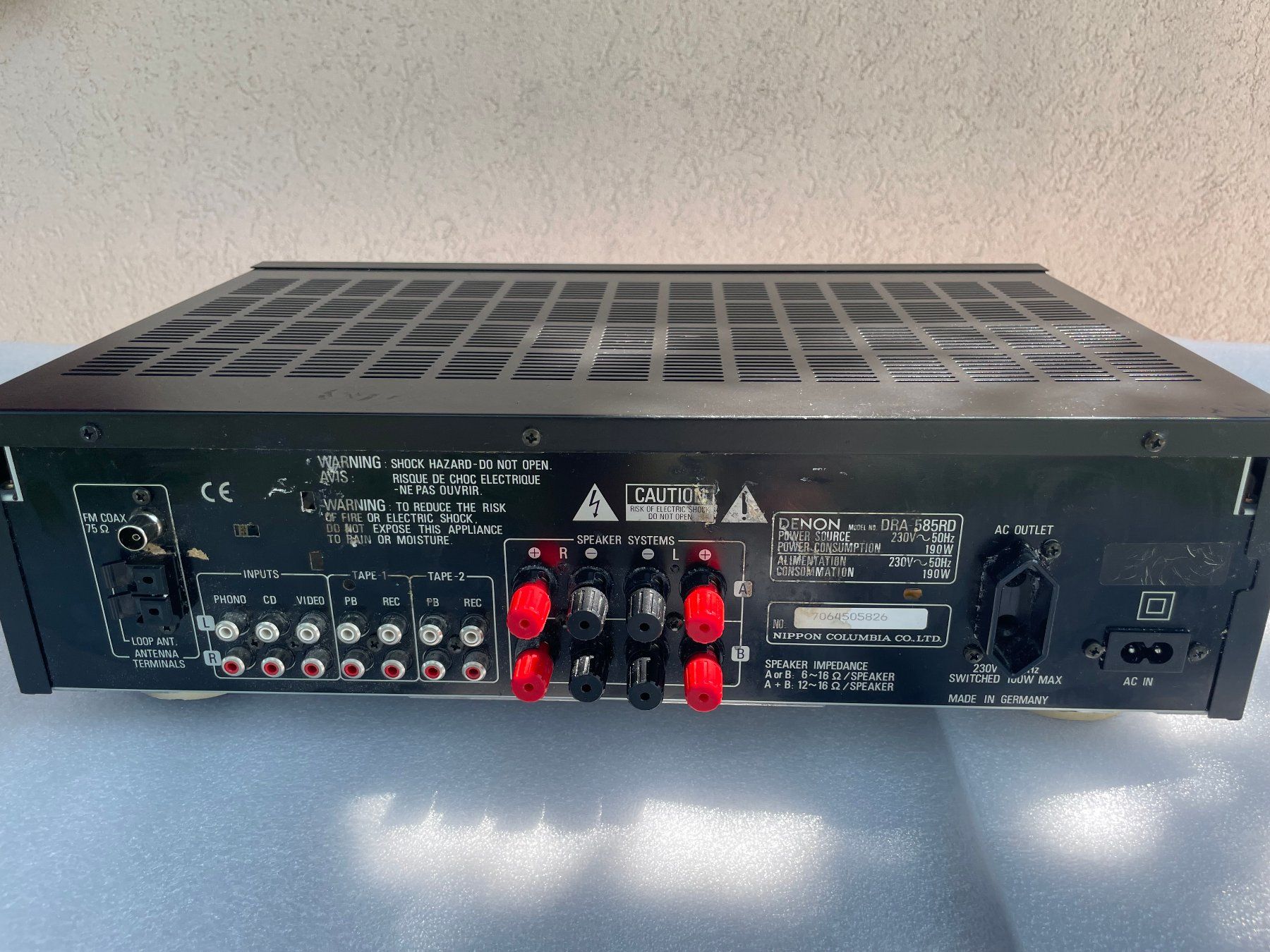 Denon Ricevitori: Receiver DENON SLDC / DRA 585 RD – Usato da Courfaivre venduto da Bernard1959 1