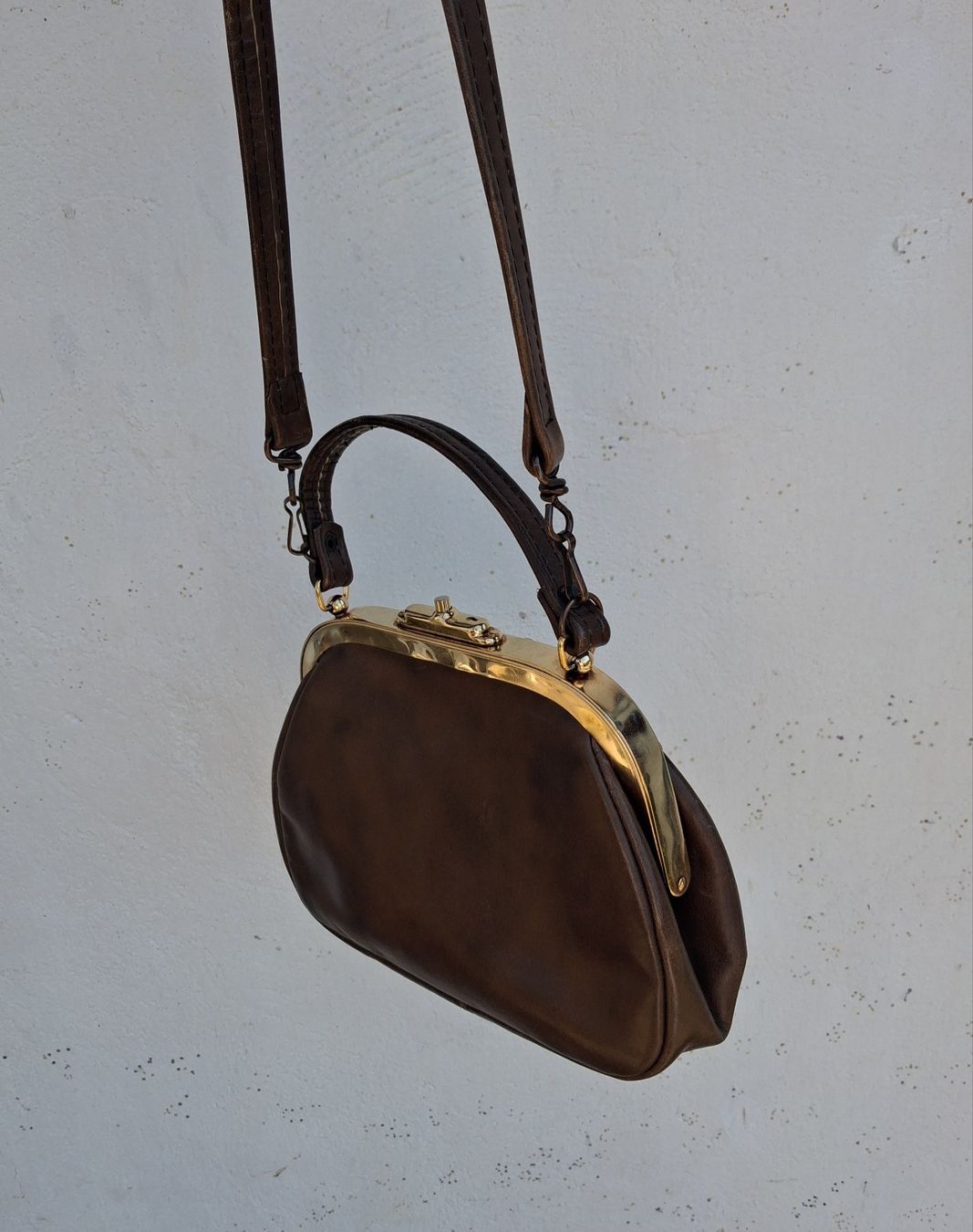 Borse da donna: Braune vintage Ledertasche Schaffhauser Lederwaren – Nuovo (secondo la descrizione) da Wald ZH venduto da e8e 8