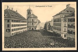Trogen, Platz mit Landsgemeinde u. Kirch