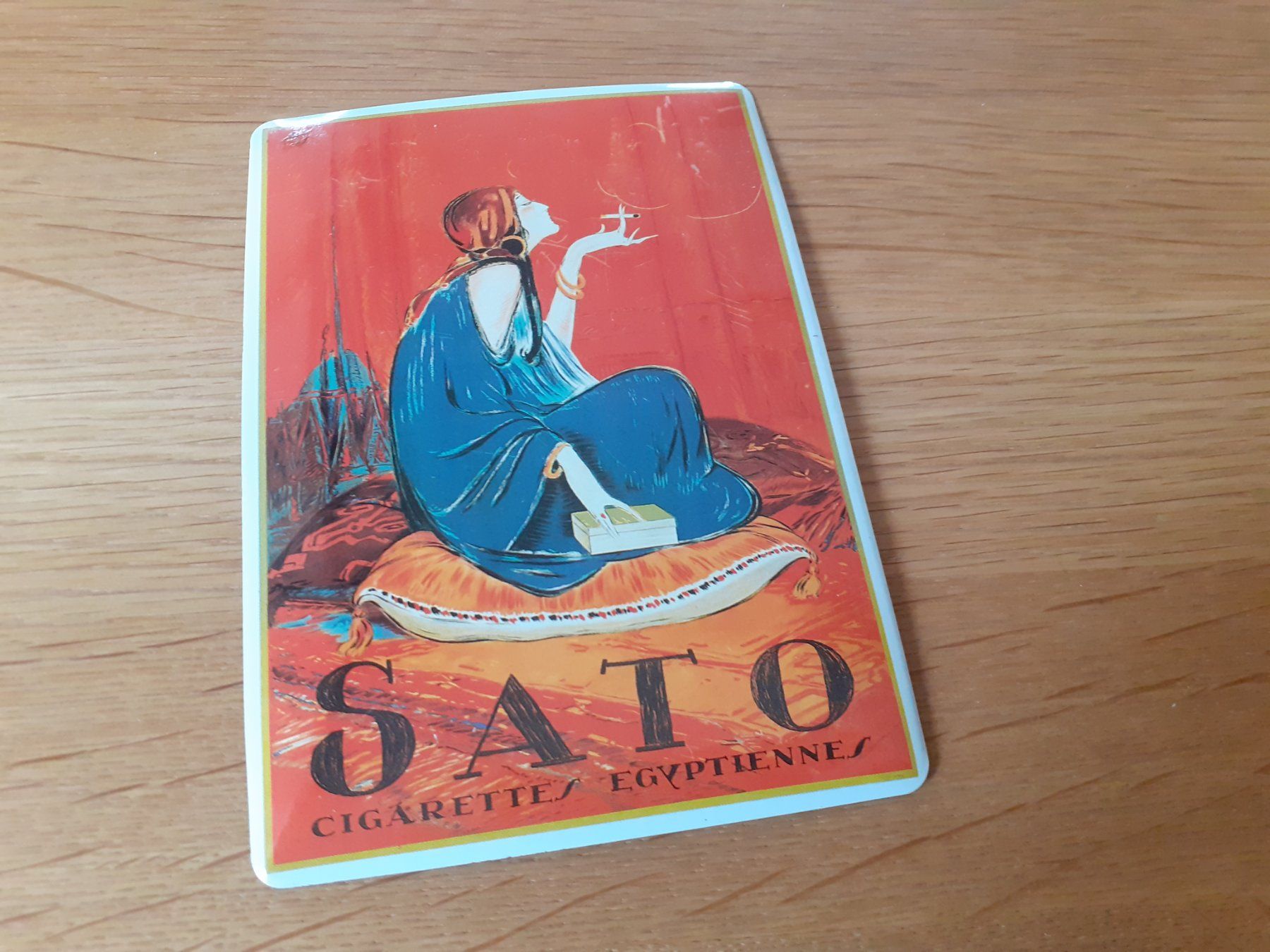 Insegne: BLECH SCHILD - SATO - CIGARTETTES EGYPTIENNES – Usato da Winterthur venduto da Ornyx7