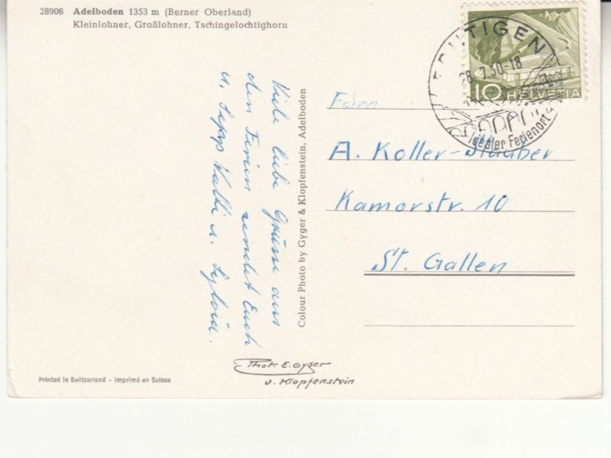 Cartes postales: Adelboden 1960 – D'occasion à Bürglen TG par StampGraf 1