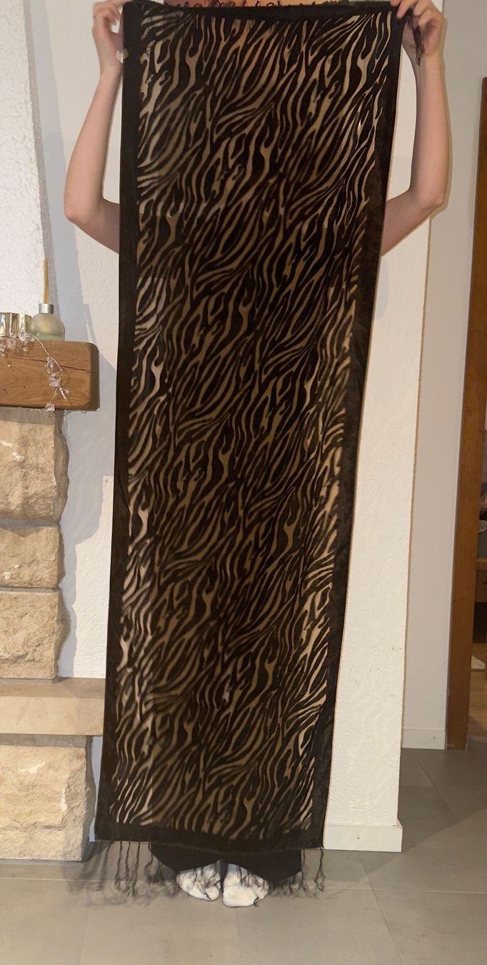 Foulard & Sciarpe: Écharpe vintage zèbre soie/viscose – Nuovo (secondo la descrizione) da Vuippens venduto da Anna_as 1