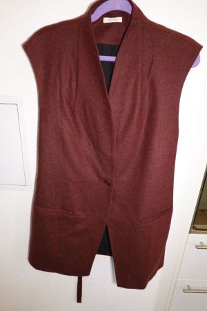 Weste Bordeaux rot burgunder Schurwolle 40/42