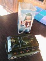 Blechspielzeug  Antik,  Tank Panzer mit Blechraupe