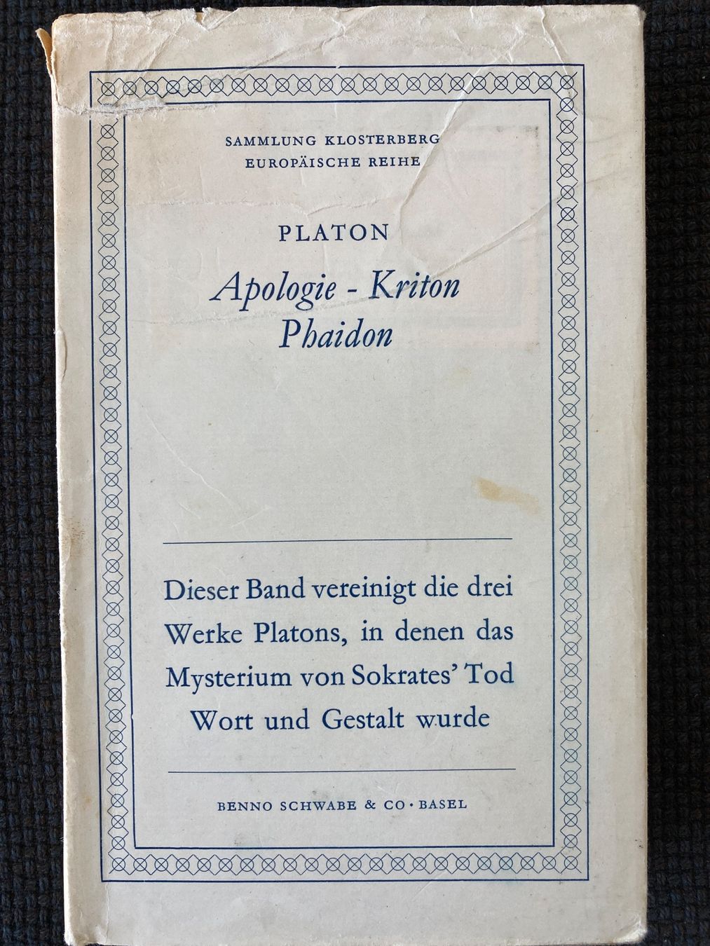 Bücher: Platon, Apologie - Kriton - Phaidon – Gebraucht aus Baden von Yoyo1