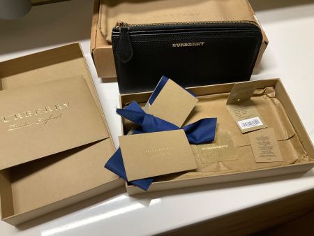 Burberry Leather Wallet / Leder Portemonnaie Full Set