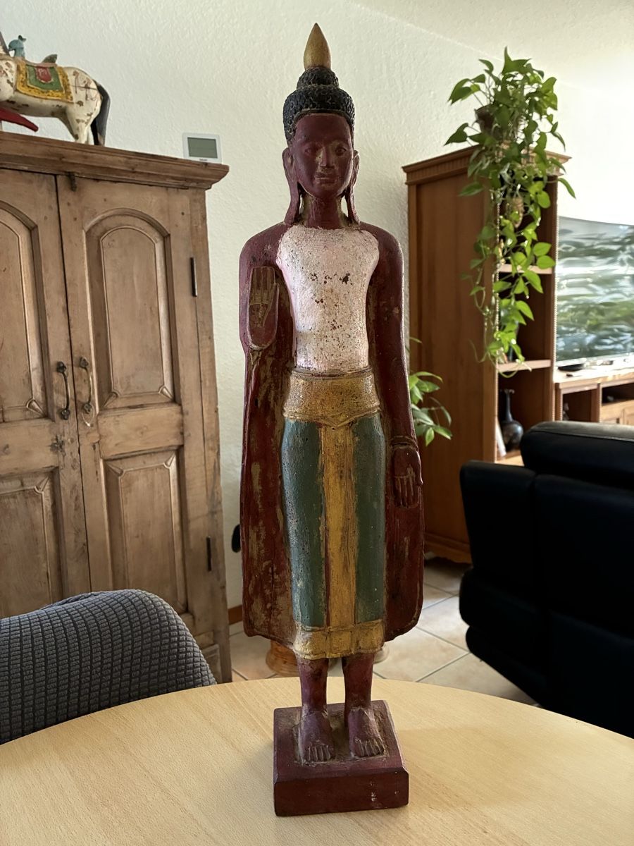 Sculture & Statue: Bouddha kmer du Cambodge en tek – Usato da St-Aubin-Sauges venduto da asianart