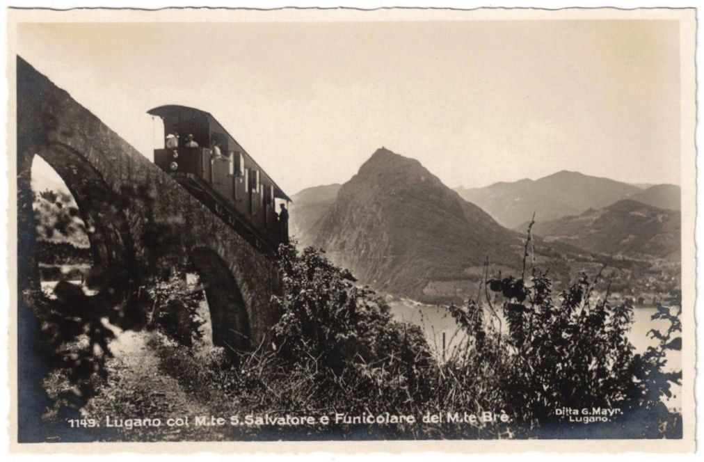 Ansichtskarten: Lugano - Standseilbahn Monte Bré – Gebraucht aus Binningen von Mountainrider