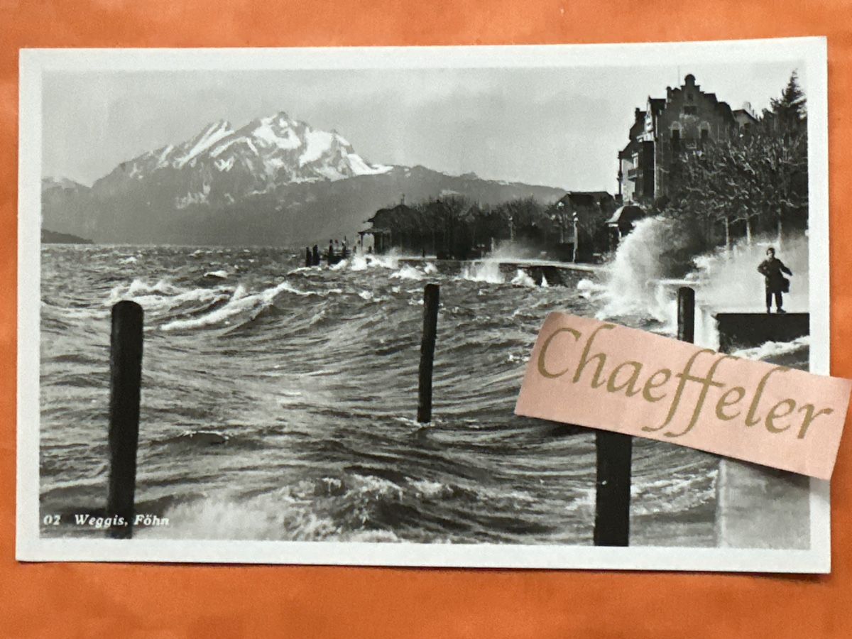 Ansichtskarten: 02 Weggis Föhnsturm – Gebraucht aus Zürich von Chaeffeler
