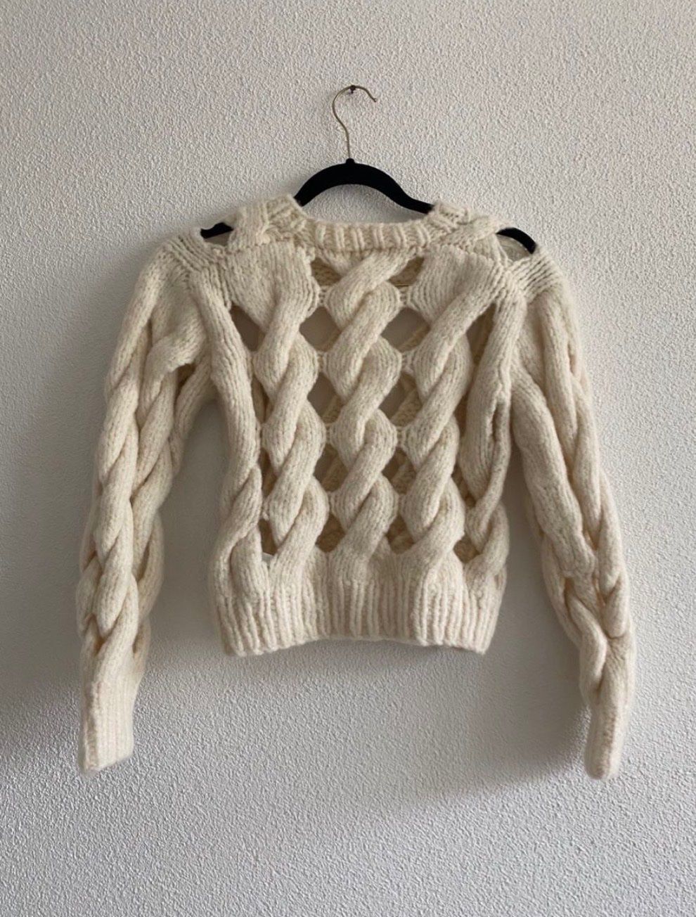 H&M Maglioni & Felpe: H&M STRICKPULLOVER ZOPFMUSTER CREME WEISS GR.XS – Usato da Menziken venduto da Fluriology 2