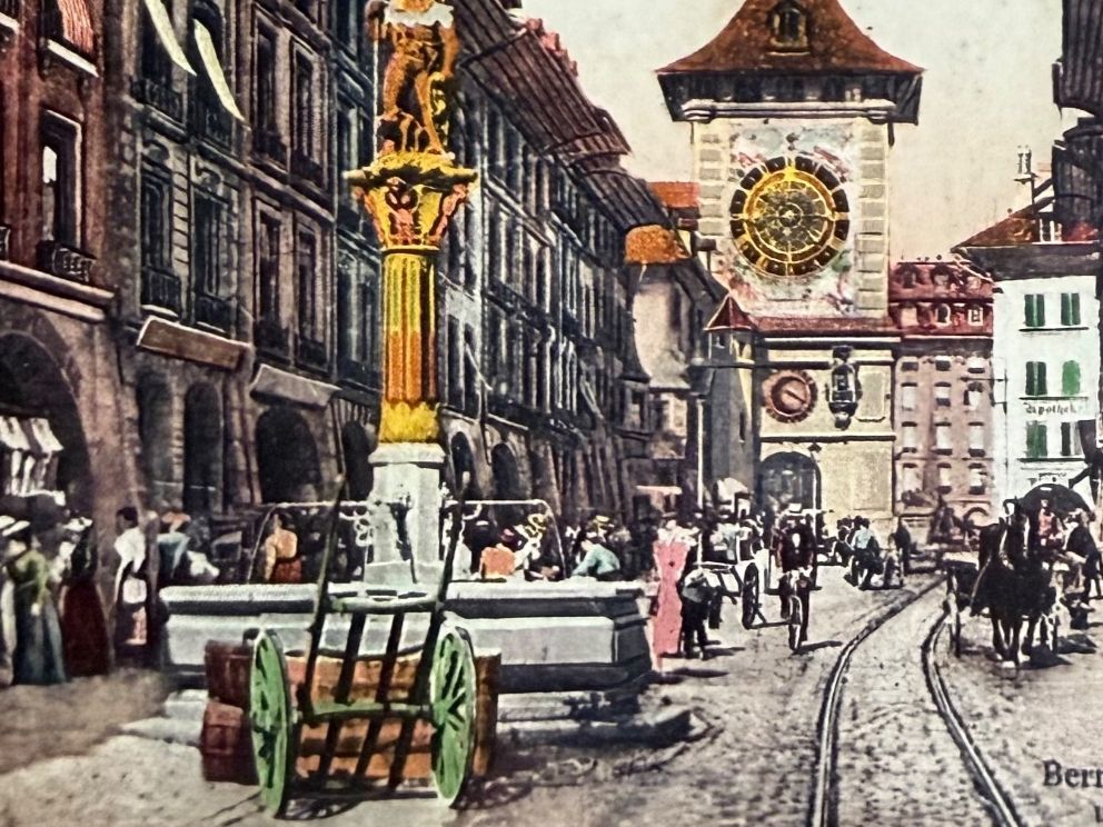 Cartoline postali: Bern - Kramgasse - Animation. 1909 – Usato da Lutry venduto da Ediego 2