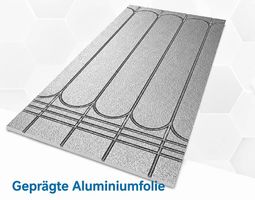 XPS Trockenbau Fußbodenheizung Dämmplatte 25 mm mit Alu