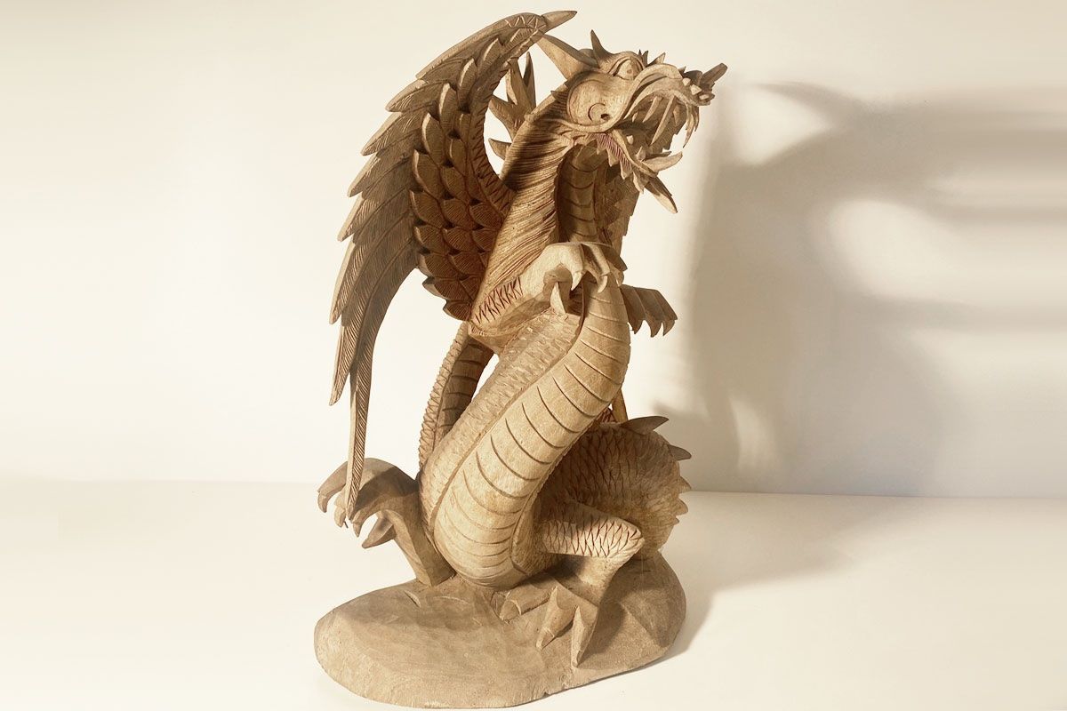 Skulpturen & Statuen: Handgeschnitzer Holz Drache Bali 50 cm – Gebraucht aus Ballwil von ClassicGallery 1