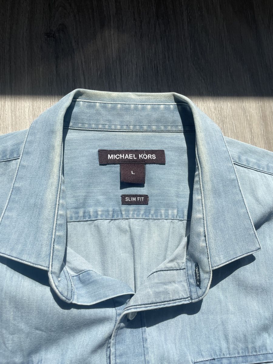Michael Kors Hemden: Michael Kors Jeanshemd/Weste, Grösse L, hellblau, Top! – Gebraucht aus Biel/Bienne von Bolagol9 1