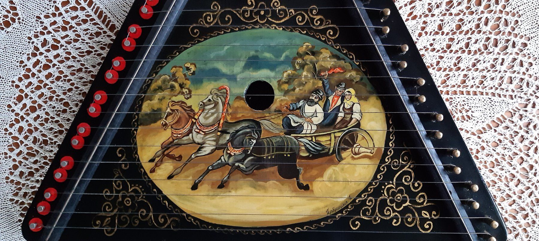Strumenti musicali: Hübsche Zither mit wunderschönem Decor ! – Usato da Neuheim venduto da MHarmony 1