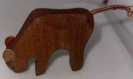 Handgeschnitzte Kalb aus Holz für Bauernhof