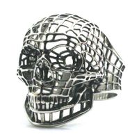 Herren Ring Schädel 316L Edelstahl
