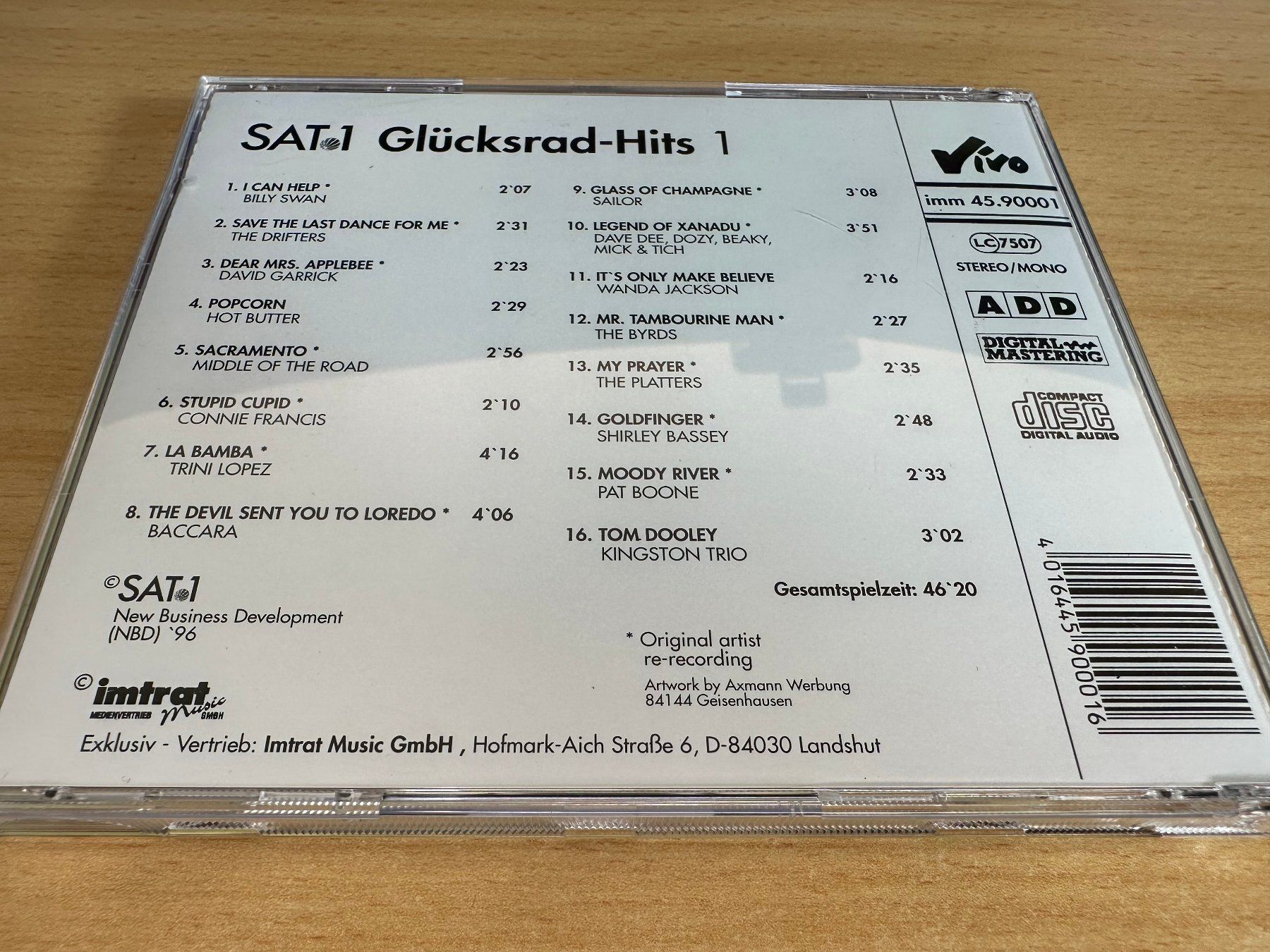 CD: Various – SAT.1 Glücksrad-Hits 1 – Usato da Rikon im Tösstal venduto da Alpenmutz 1