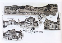 Gruss aus Rothenthurm - (Lithoansicht um 1900, keine AK !)