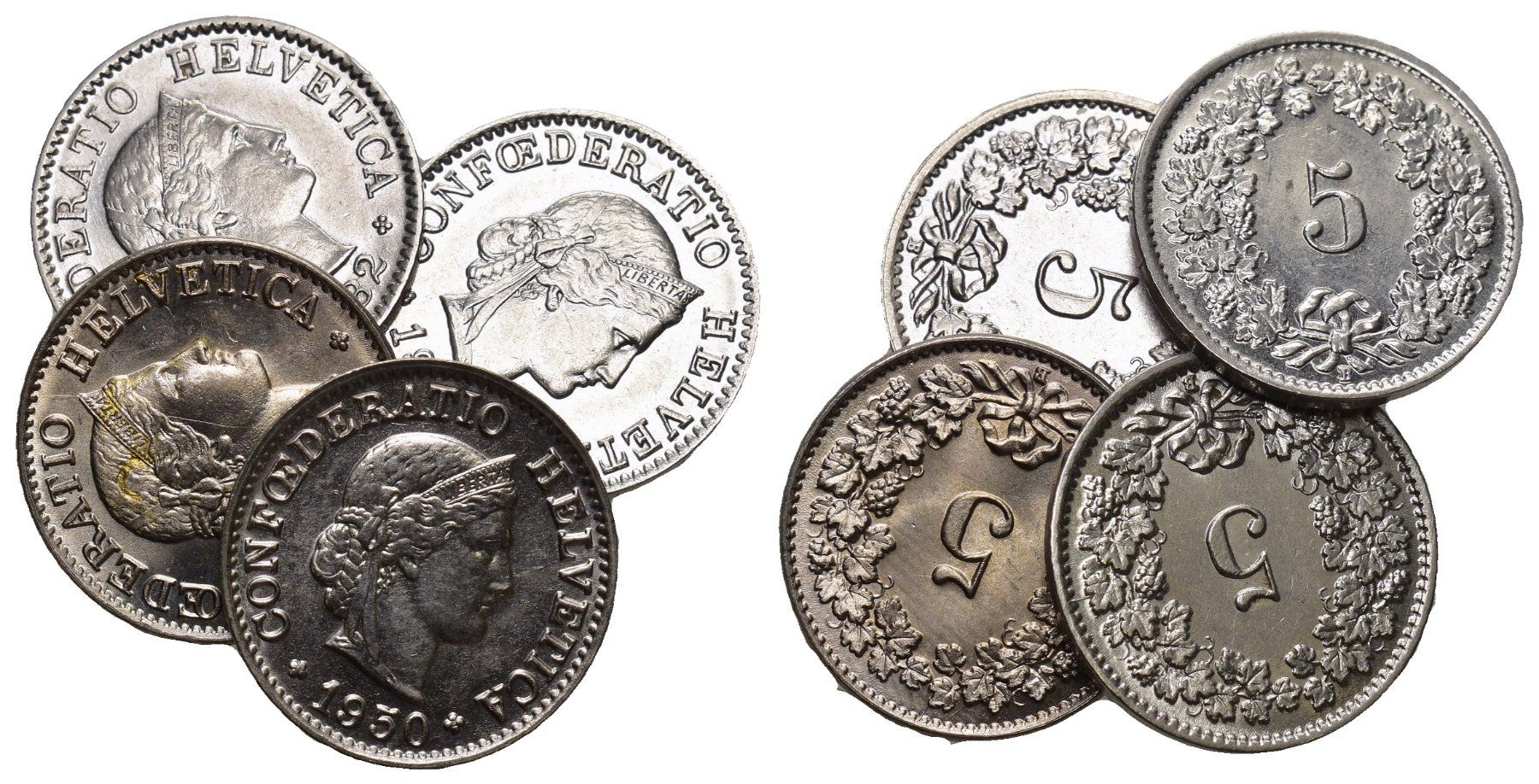 Tutti le monete: Schweiz 5 Rappen Lot – Usato da Bern venduto da numismatictops
