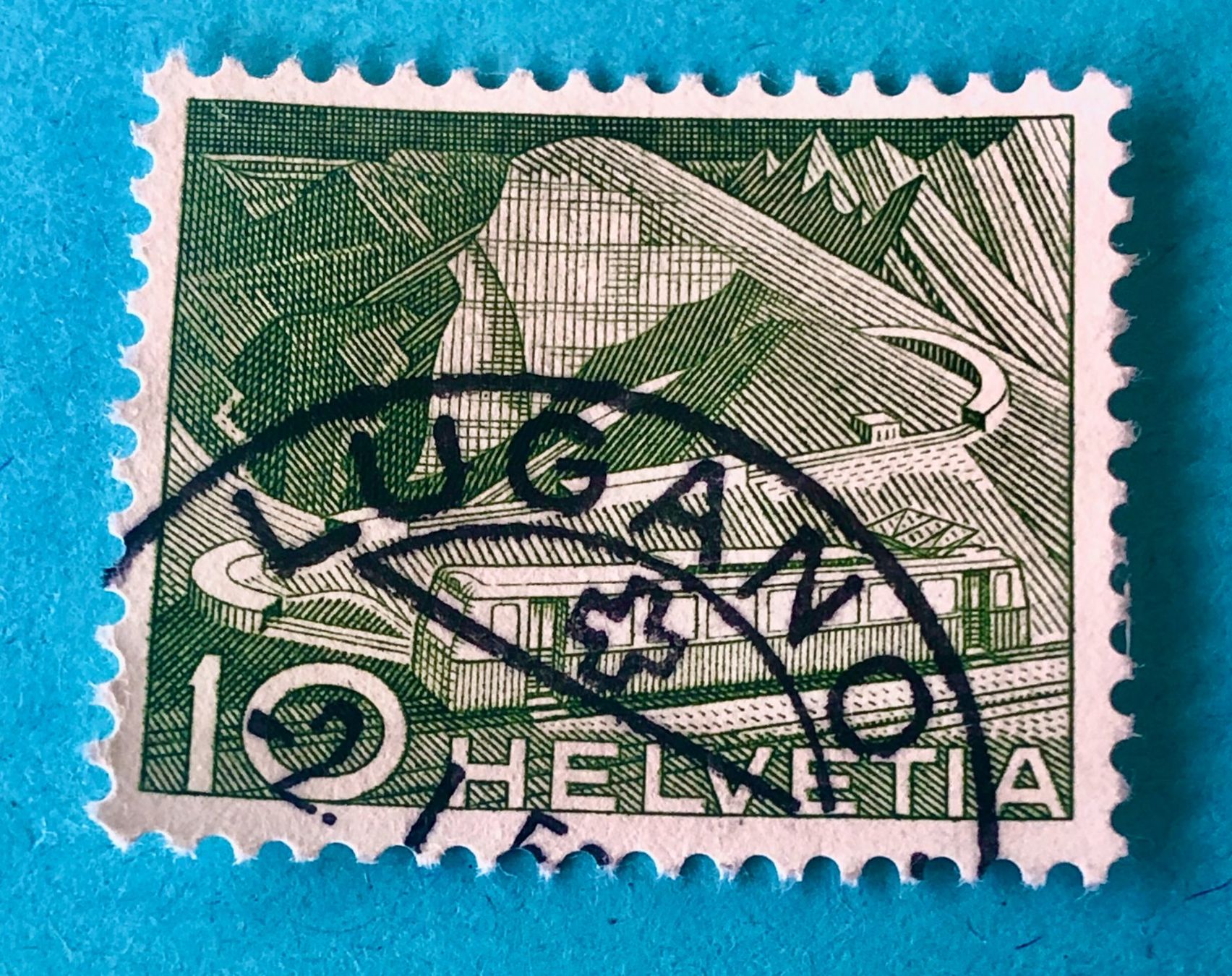 Tutti i francobolli: Nr.299 Technik und Landschaft GESTEMPELT  Lugano – Usato da Aarau venduto da Billa007