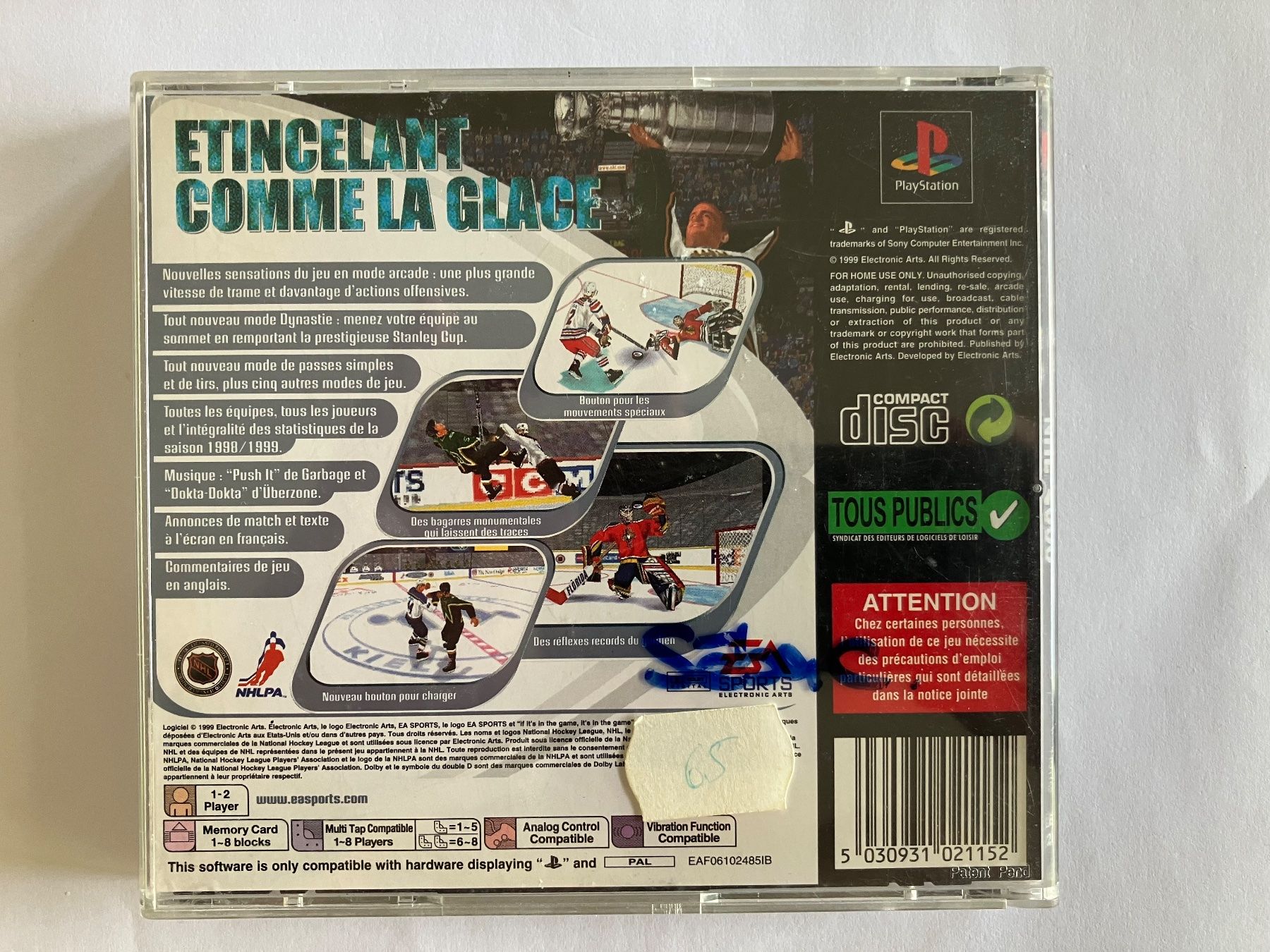 Sony Giochi: NHL 2000 – PS1 – Usato da Ecublens VD venduto da Lenordique 1