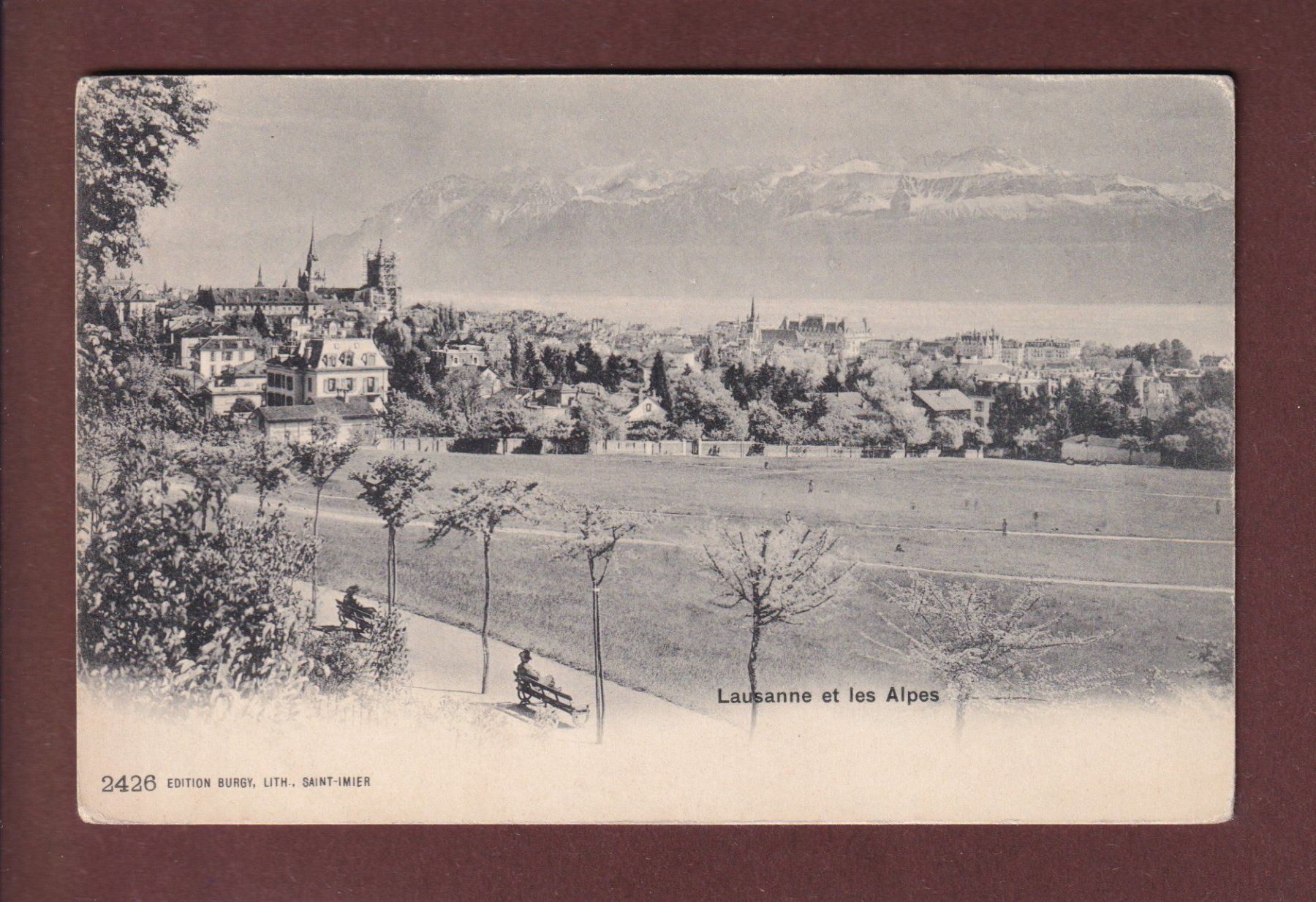 Ansichtskarten: LAUSANNE et les Alpes – Gebraucht aus Pully von nicecards