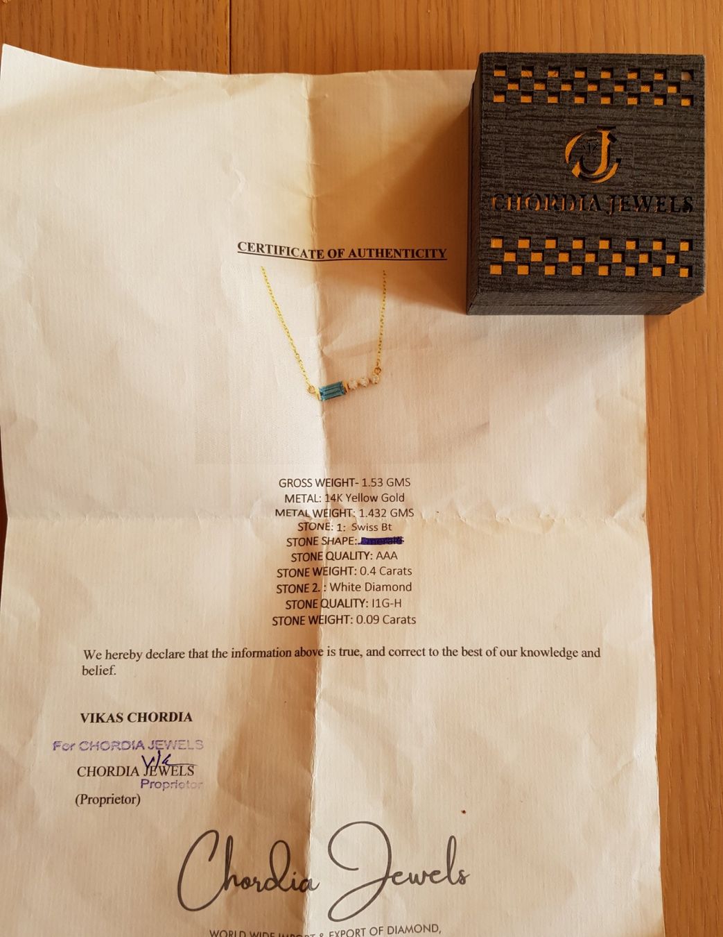 Ketten: 14K Gold-Halskette – Neu (gemäss Beschreibung) aus Zweisimmen von Adorable 6