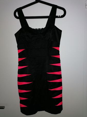 Sexy Partykleid schwarz/pink Gr. 36