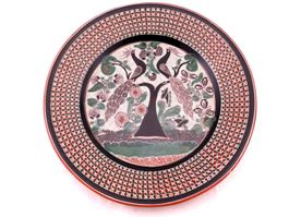 Plat vintage décoré main José Bernabé Mexico Wandteller