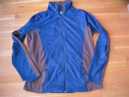 Fleecejacke / Pullover Gr 36 / 38 - S / M (Petrol / Grau)