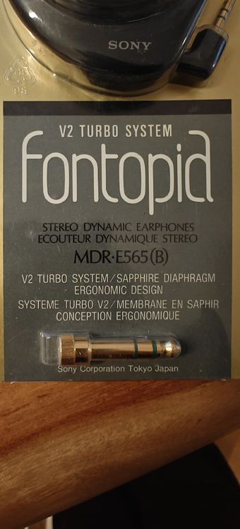 Écouteurs Sony Fontopia MDR-E565(B) - Vintage Rare! (Neuf avec