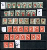 1910: 6Sätze Nr. 29-41+42-46z+50-53+54-61y+z Portomarken **