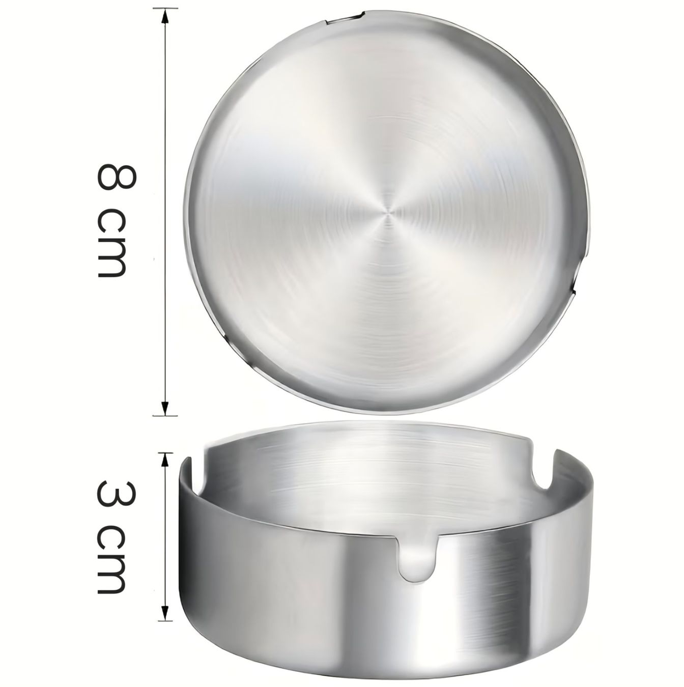 Portacenere: Edelstahl Aschenbecher / Ashtray / Cendrier / Ascher – Nuovo e nell'imballaggio originale da Uster venduto da -FPS- 1