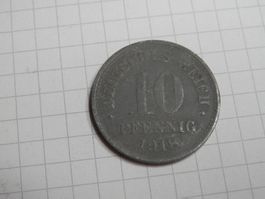 Deutschland 10 Pfennig, 1918 Zink / nicht magnetisch