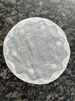 Gestickte Deckeli vintage, Durchmesser 20 cm