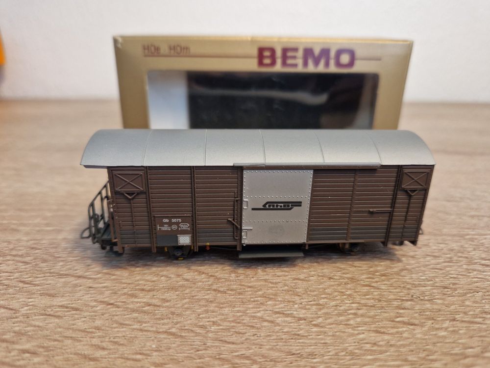 Bemo Modelleisenbahnen: Bemo 2250 175 Güterwagen RhB H0m – Gebraucht aus St-Aubin-Sauges von tantome