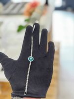 Elegantes Damen Armband mit blauem Akzent